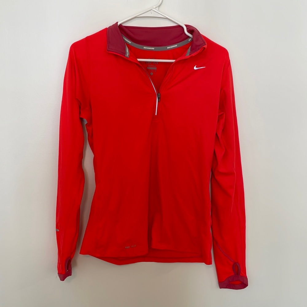 Nike Quarter Zip Pullover Size S Coral